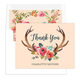Decorated Antlers Folded Thank You Note Cards Image 4 of 4